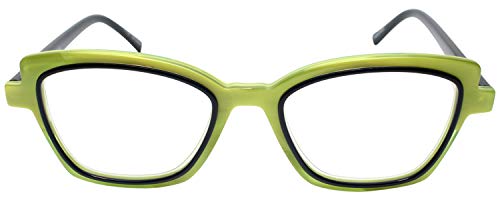 Eyebobs Protractor Readers - Gunmetal Stainless Steel With Blue Temples, 1.50 Magnification, Unisex Style