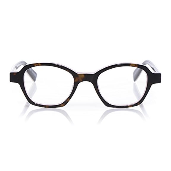 eyebobs Haute Flash Women's Premium Readers, Tortoise Front with Pink Temples, 3.25 Magnification