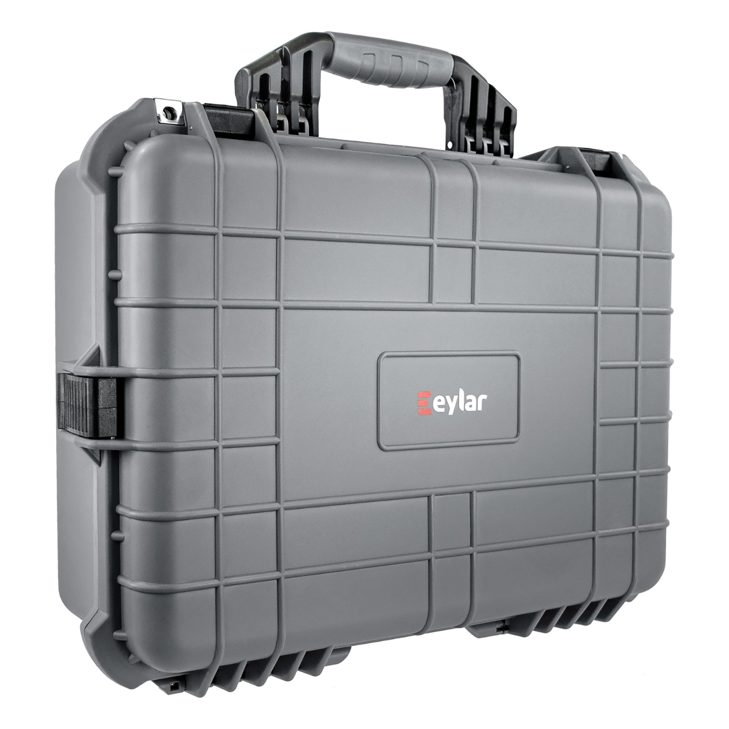 eylar SA00002 Large Waterproof and Shockproof Gear Hard Case with Foam Insert (Gray), SA00002-GRA