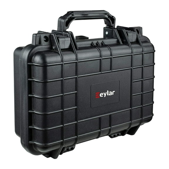 eylar SA00010 Compact Waterproof and Shockproof Gear and Camera Hard Case with Foam Insert (Black), SA00010