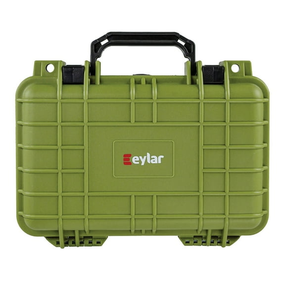 eylar SA00010 Compact Waterproof and Shockproof Gear and Camera Hard Case with Foam Insert (Green), SA00010-GRN