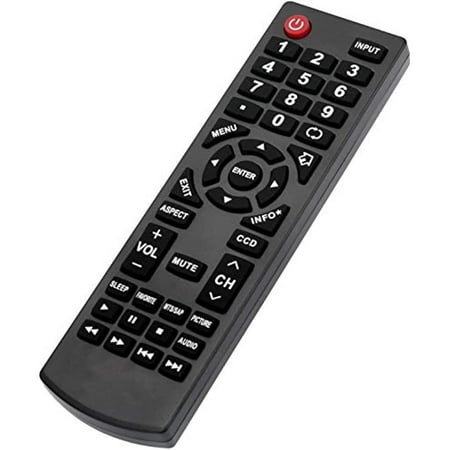 ezControl Universal Remote Control, for Insignia LCD/LED/Plasma TVs, Black