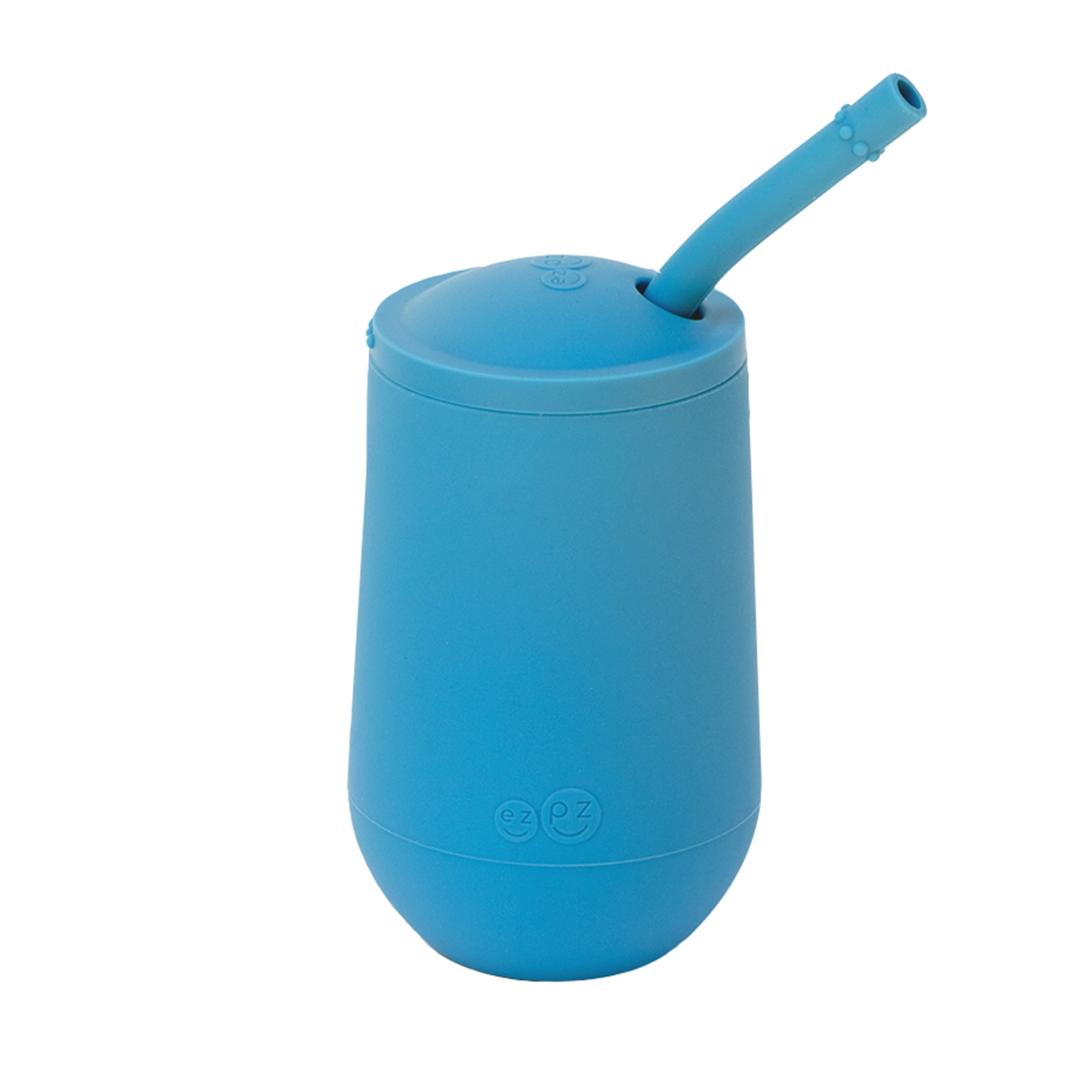 ezpz Happy Cup + Straw Training System (Blue) 100 Silicone Training