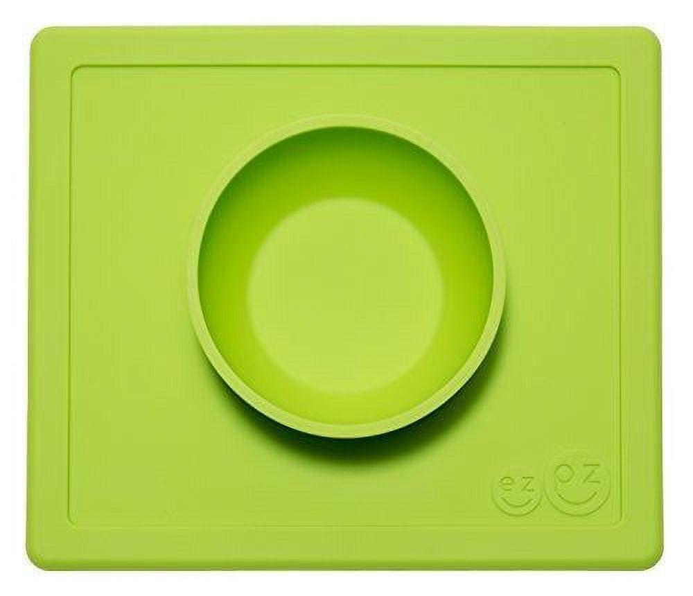 ezpz happy bowl - one-piece silicone placemat + bowl (lime) - image 1 of 3