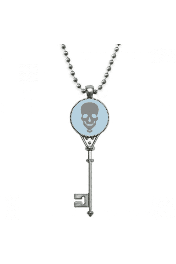 faces skeletons sling fpendant vintage necklsilver key jewelry