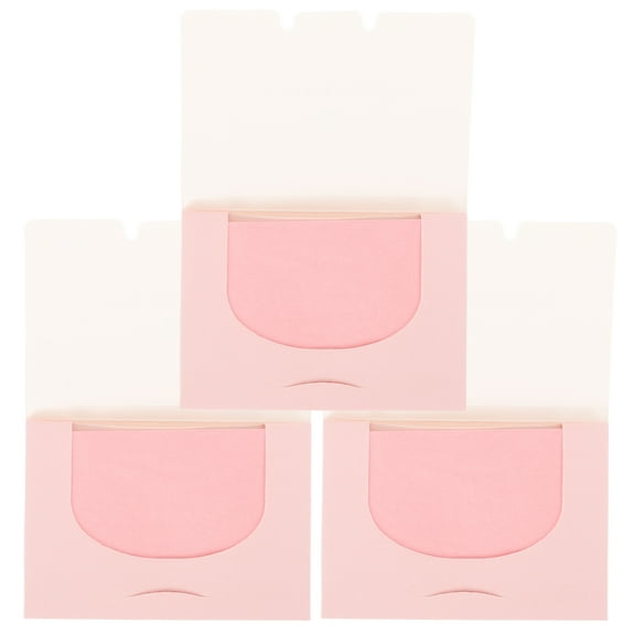 Oil Blotting Sheets for Face Use 300pcs Oil Absorbing Flax Paper with Pink Portable Box 3 Boxes