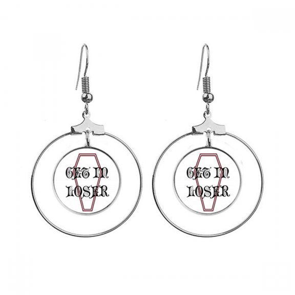 failure hiding location box earrings dangle hoop jewelry drop circle