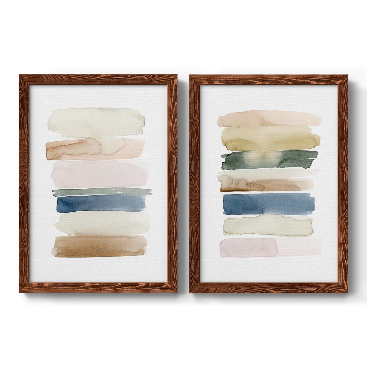 Faint Swatches I - Premium Framed Canvas 2 Piece Set - Ready to Hang