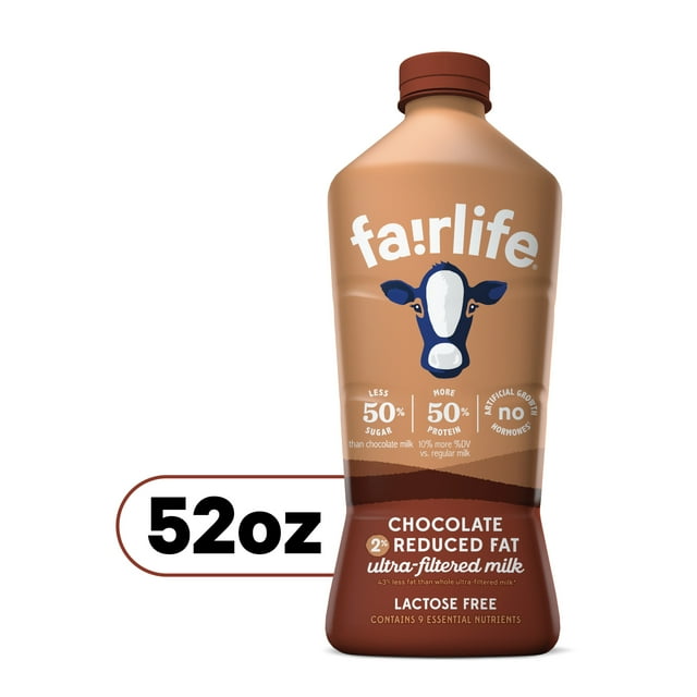 fairlife Lactose Free Reduced Fat Chocolate Ultra Filtered Milk, 52 fl oz