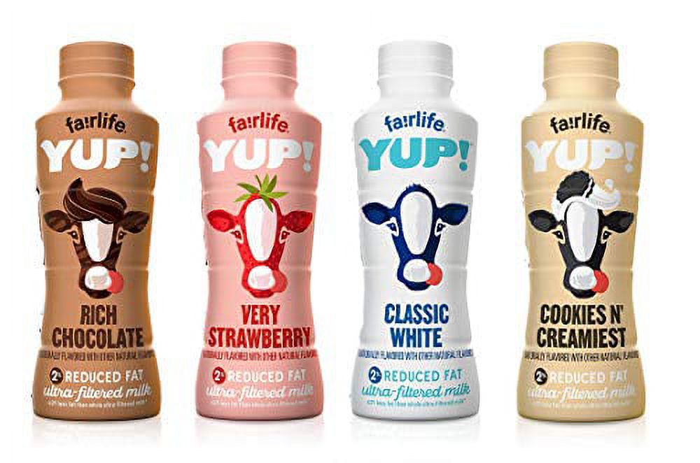 fairlife YUP! 2 Reduced Fat UltraFiltered Milk 14 fl oz (4 Flavor
