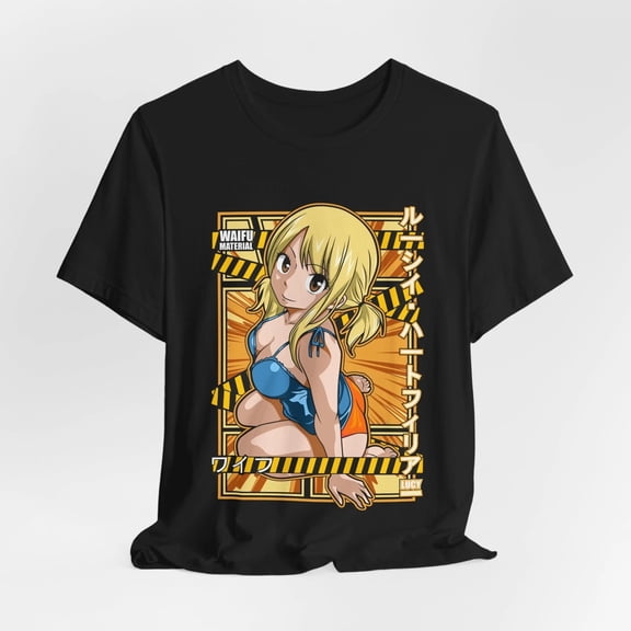 fairy tail anime t shirt, lucy heartfilia, manga anime waifu lot