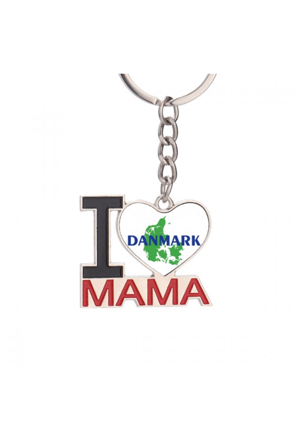 fairy tales euan maps denmark Keychain Metal Keyring Holder Love MAMA Mother