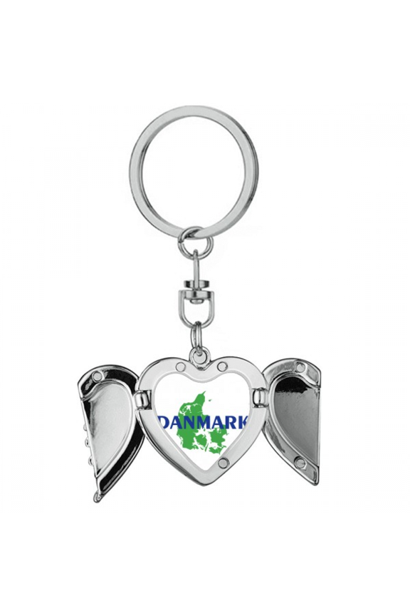 fairy tales euan maps denmark heart angel wing key chain holder