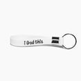 thumbnail image 1 of faith inspired \"i God this\" Spiritual Key Chain - White with Black Lettering, 1 of 8