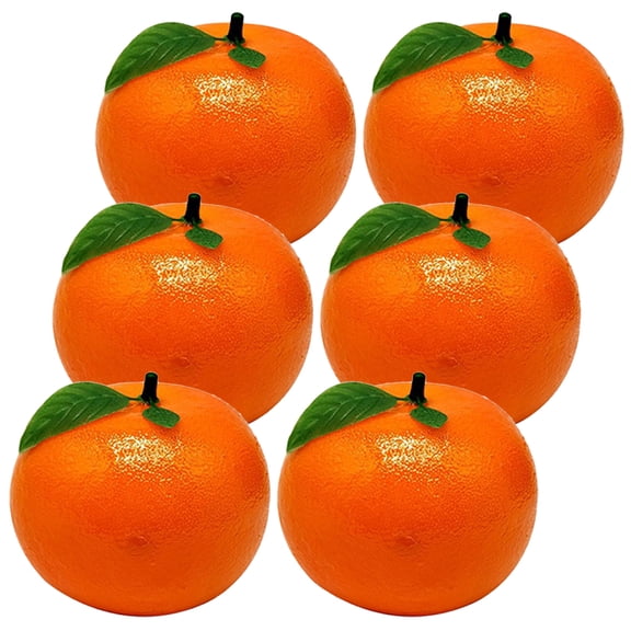 WRISTBIQUE 6Pcs Realistic Fake Oranges Foam Simulation Oranges Model Photography Prop