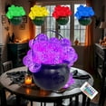 thumbnail image 1 of Halloween Decorations Indoor - DIY Bubbling Cauldron Set with Light, Halloween Hocus Pocus Party Decor Black Plastic Candy Bowl Decor Bucket Decorations for Home Mantle Kicthen, 1 of 3