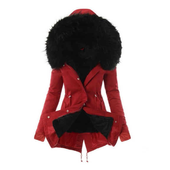 fall jackets,Red Womens Sexy Faux Leather Jackets Trendy Zip Up Trench Coats Fall Winter Plus Size Outerwear Long Windbreaker Coat