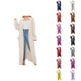 thumbnail image 1 of fall sweaters for women Women's Sweater Coat Knitted Long Cardigan Warm Winter Fashion Outerwear Casual Oversized Button Front with Pocket Detail, 1 of 1