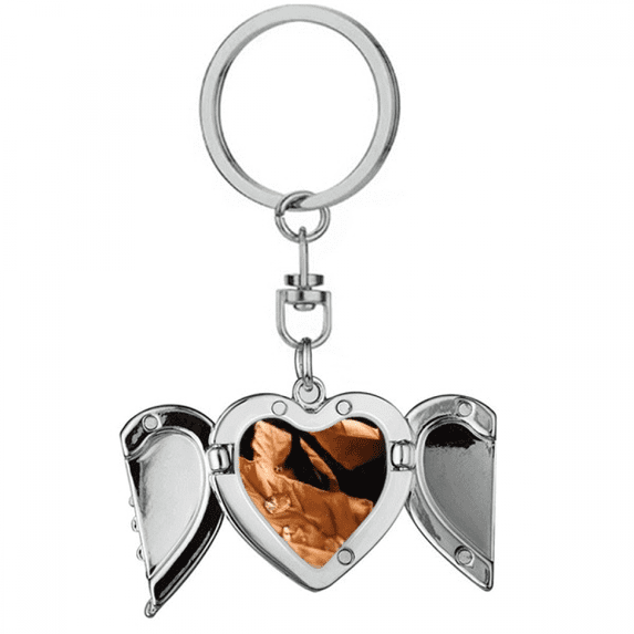 fallen nature photography Heart Angel Wing Key Chain Holder