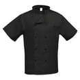 thumbnail image 1 of fame adult's short sleeve chef coat -black-xl, 1 of 1