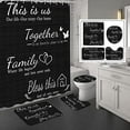 thumbnail image 1 of family theme Curtain Theme Bathroom Curtain Set with Hooks Decor 72"X72", 1 of 9