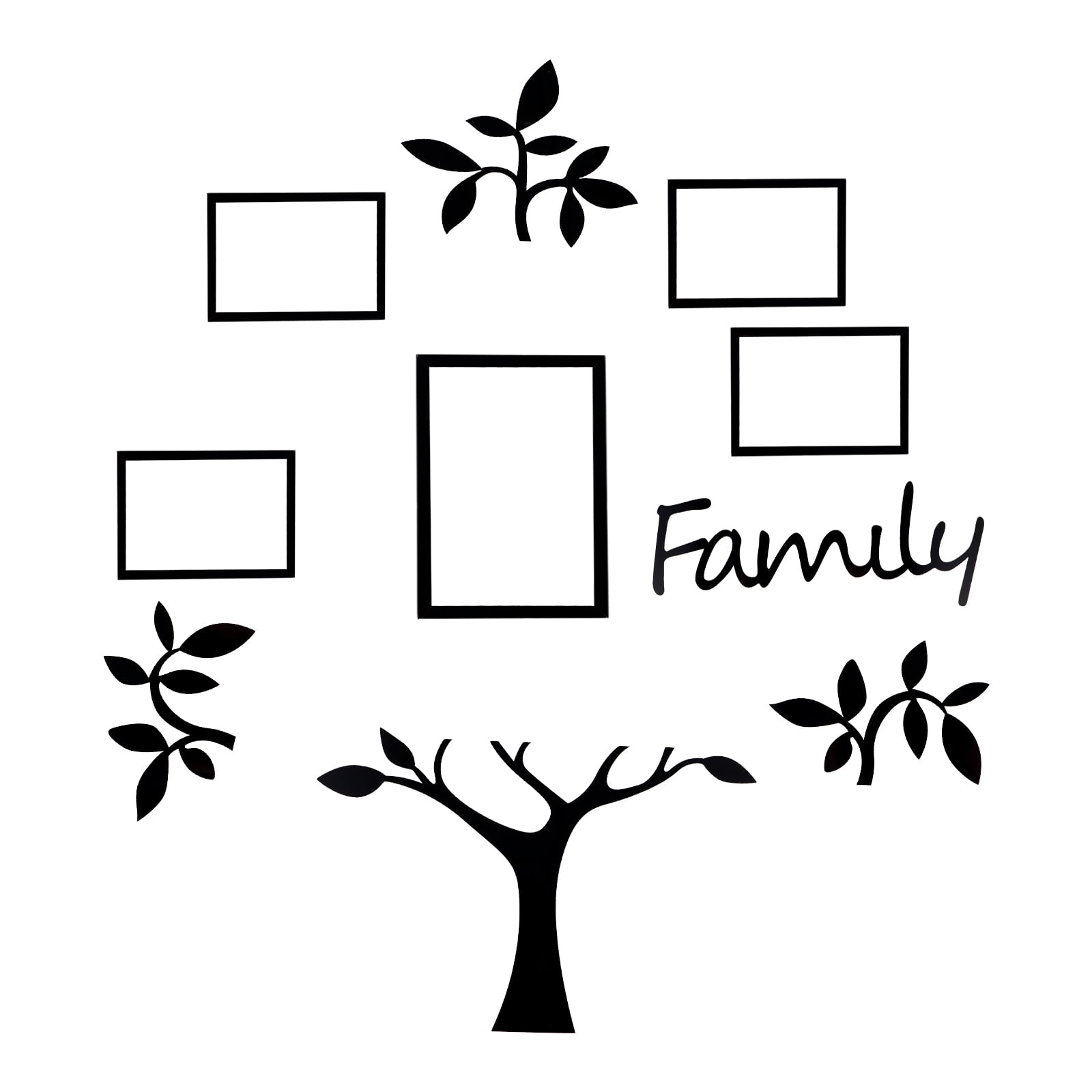 family tree frame 1 Set Family Tree Sticker 3D Wall Sticker Photo Frame