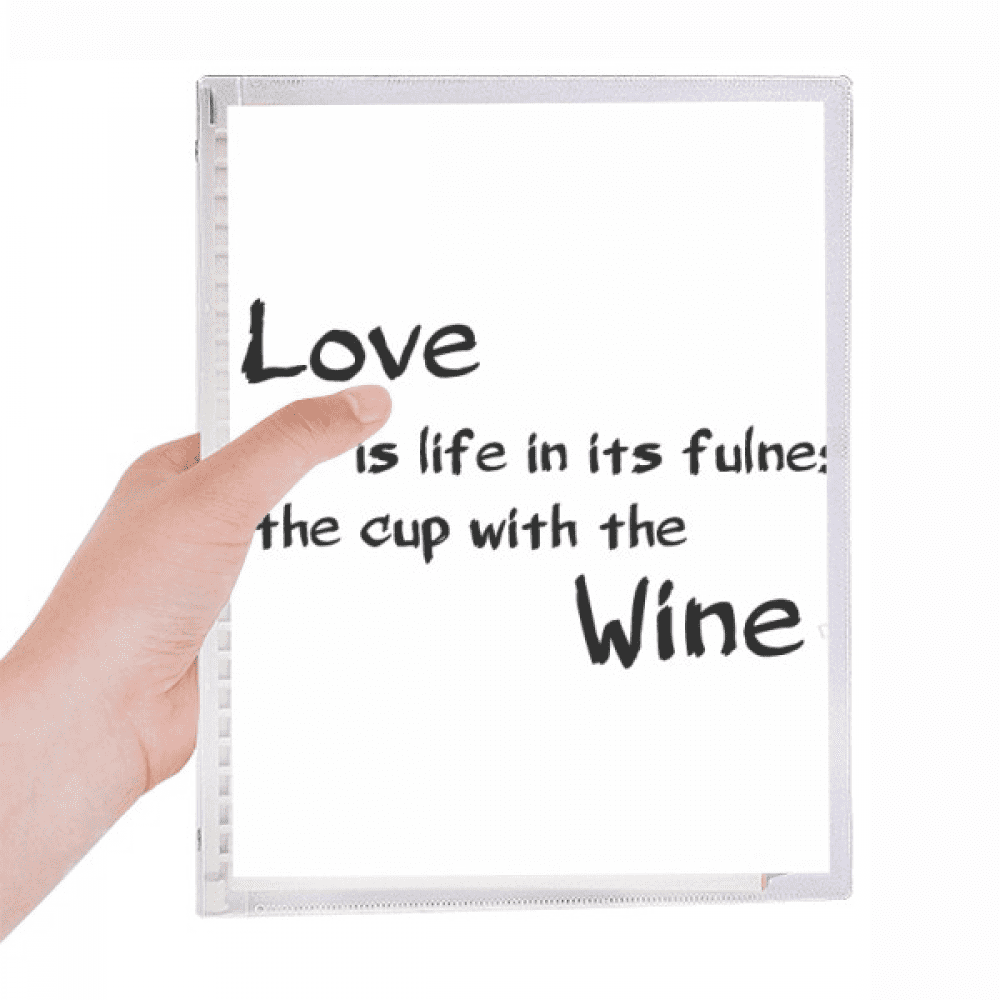 famous poetry quote love like wine notebook loose diary refillable journal statiry