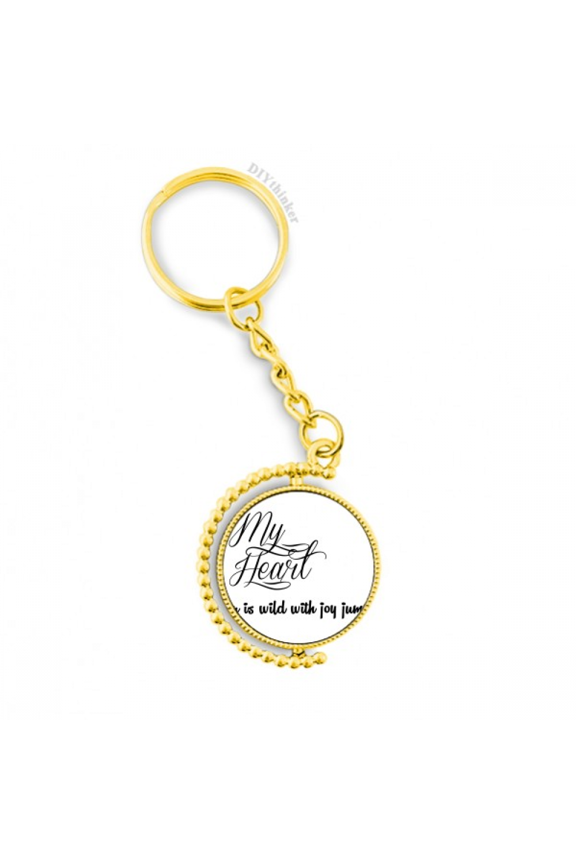 famous poetry quote my heart joy metal connector key chain accessory en keyholder