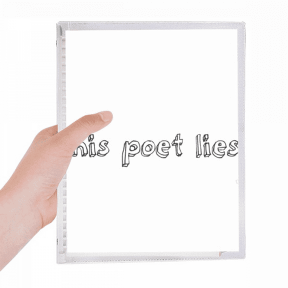 famous poetry quote this poet lies notebook loose diary refillable journal statiry