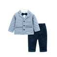 thumbnail image 1 of famuka Baby Boy Plaid Suit Set Little Kid Formal Outfit Fashion Winter Tuxedo, 1 of 10