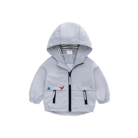 famuka Closure Zipper Hooded Toddlers Windbreaker, Jacket (Boy's), Size 2-4