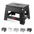 thumbnail image 1 of famuka Folding Step Stool 9 Inch Portable Plastic Non-Slip Footstool for Adults Holds Up to 330 lbs, 1 of 6