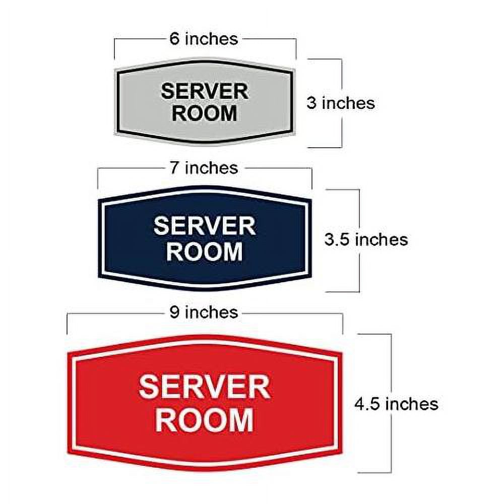 fancy server room sign (dark brown) medium