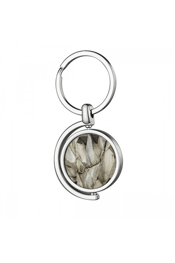 fancy st color texture crackles Rotating Keychain Metal Keyring Holder