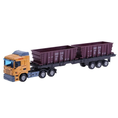 fankhu 1:48 European Transport Container Alloy Truck Model Car Toy Simulation Car