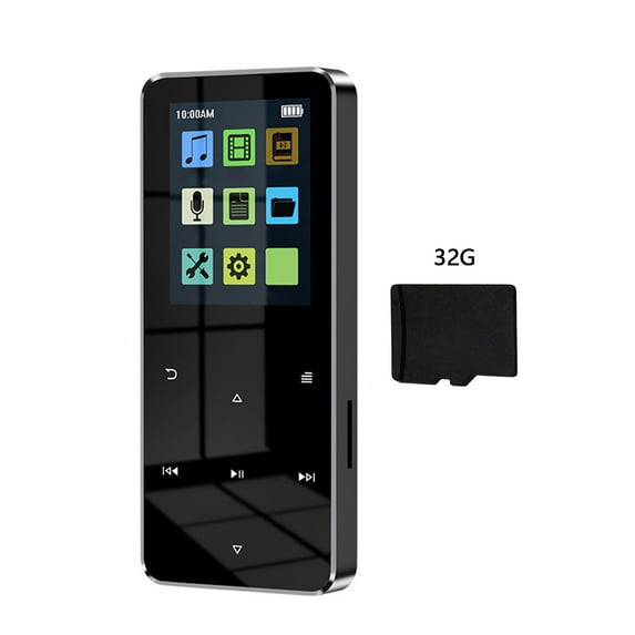 fankhu 1.8 Inch TFT MP3 Music Player Touch Screen Bluetooth-compatible 5.0 Mute Video Walkman USB 2.0 3.5mm Jack with E-book Recording Built-in Speaker