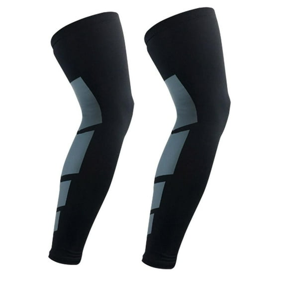 fankhu 1pc Basketball Leg Sleeve Knee Protector Sports Long Kneepad (Black L)
