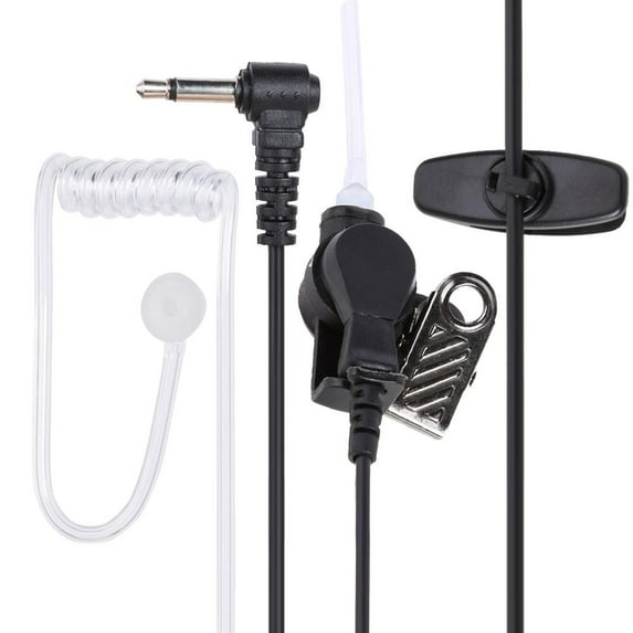 fankhu 3.5mm Mono Jack Listen Only Transparent Acoustic Tube Earpiece Earphone