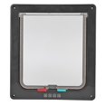 thumbnail image 1 of fankhu 4 Way Lockable Dog Cat Safe Flap Door Puppy Pets Plastic Gate (Black XL), 1 of 1