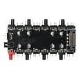 fankhu 5V/3 Pin ARGB Fan PWM HUB 1 To 8 Ports Splitter for PC