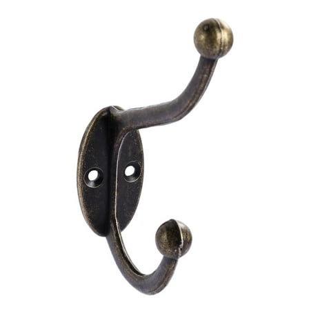 fankhu 5pcs Bronze Wall Hook Non-slip Rustic Robe Hooks Sturdy for Clothes Bag Coat Hat