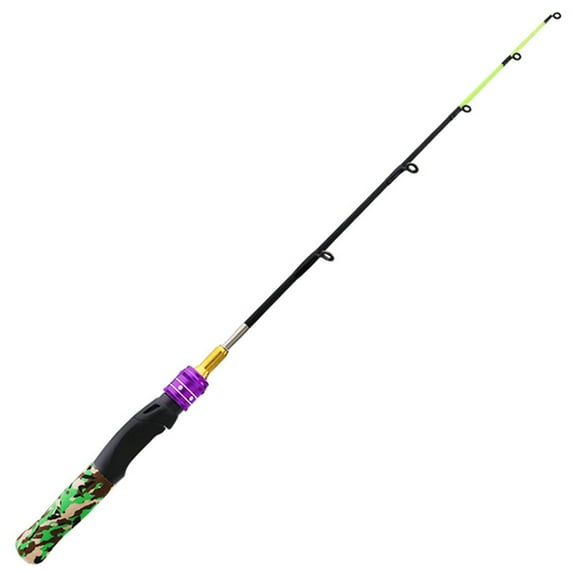 fankhu 61cm Ice Fishing Rod Carbon Spinning Winter Raft Shrimp Fishing Child Pole
