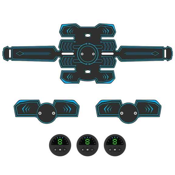 fankhu Abdominal Muscle Stimulater USB Charging Electric Weight Loss Stickers 6 Modes LED Screen Workout Equipment for Men Women