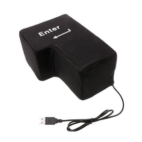 fankhu Anti-Stress Computer Huge Enter Key Giant USB Keyboard Vent Button (Black)