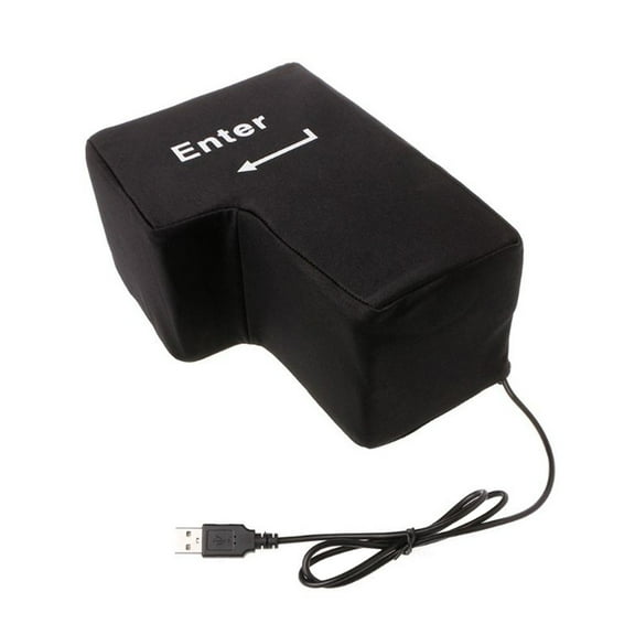fankhu Anti-Stress Computer Huge Enter Key Giant USB Keyboard Vent Button (Black)