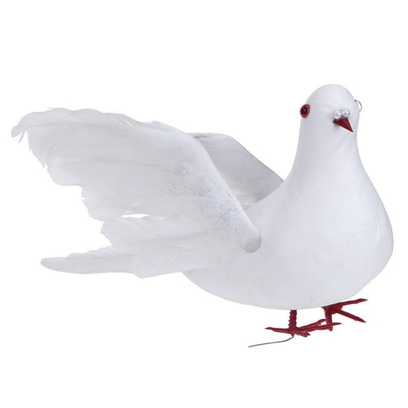 fankhu Artificial White Birds Artificial Foam Decorative Birds for Wedding Decor