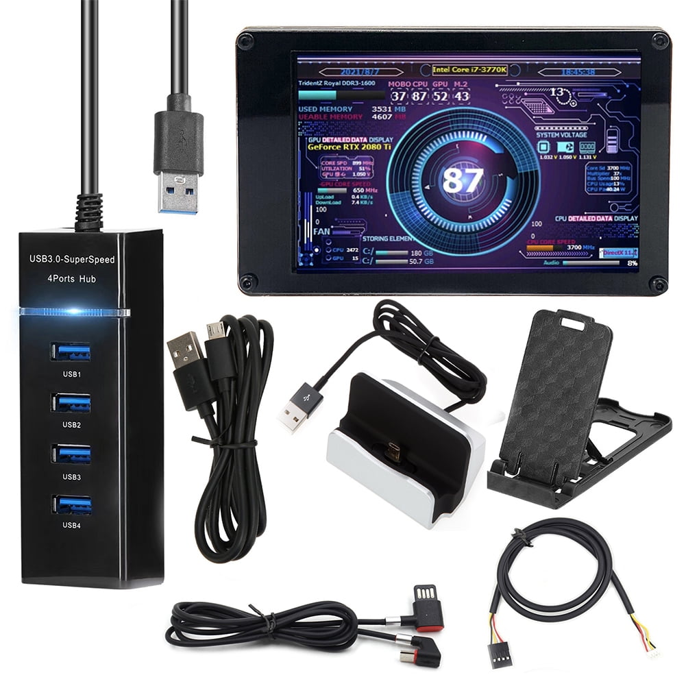 fankhu Dual USB Secondary Screen CPU GPU RAM HDD Monitor for WINDOWS ...