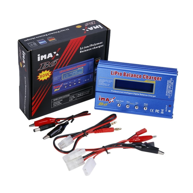 fankhu IMAX B6 Battery Charger AC/DC RC Charger LCD Dispaly Discharge Power 5W 18V 6A for NiMH NiCd LiFe Pb Battery