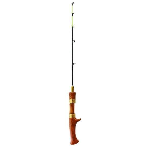 fankhu Ice Fishing Rod Wooden Handle River Shrimp Carp Fishing Pole Winter Fish Tackle