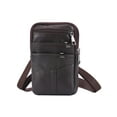 thumbnail image 1 of fankhu Men Retro Fanny Pack Multi-Layer Leather Purse Male Travel Outdoor Bag (Coffee), 1 of 7